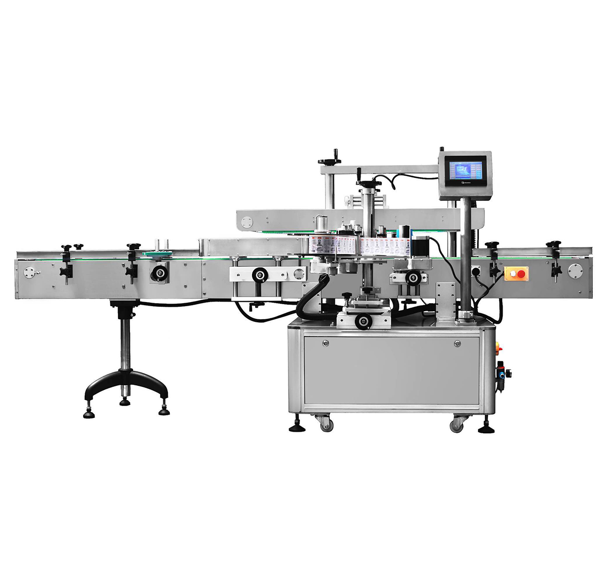 圓瓶雙側(cè)面貼標機